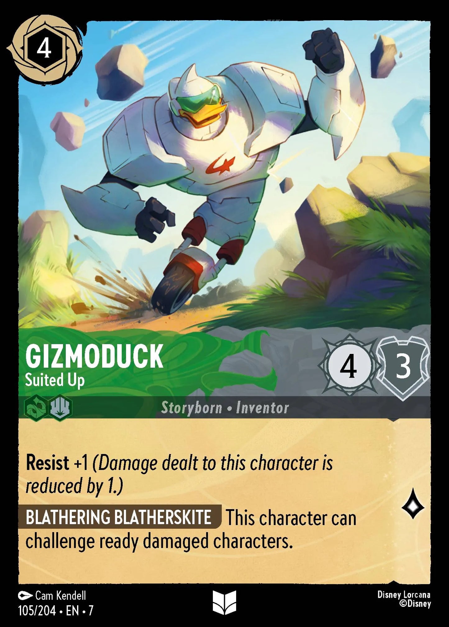 (105/204) Lorcana Archazia's Island Single: Gizmoduck - Suited Up Holo Uncommon