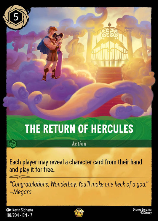(118/204) Lorcana Archazia's Island Single: The Return of Hercules (V.1)  Legendary