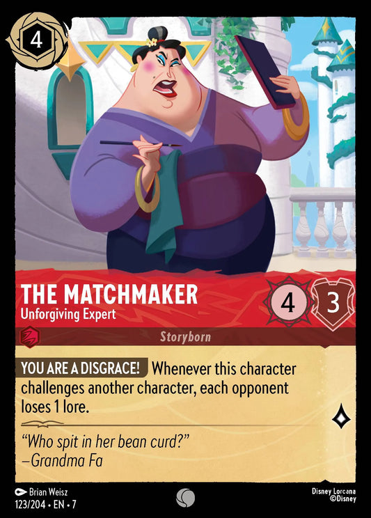 (123/204) Lorcana Archazia's Island Single: The Matchmaker - Unforgiving Expert  Common