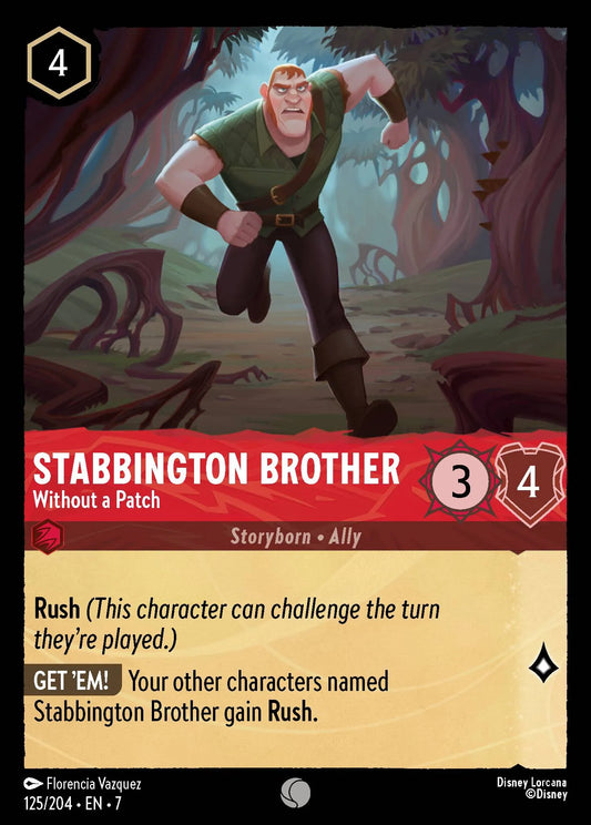 (125/204) Lorcana Archazia's Island Single: Stabbington Brother - Without a Patch  Common