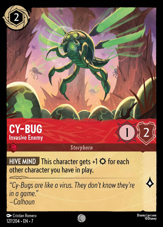 (127/204) Lorcana Archazia's Island Single: Cy‐Bug - Invasive Enemy  Common