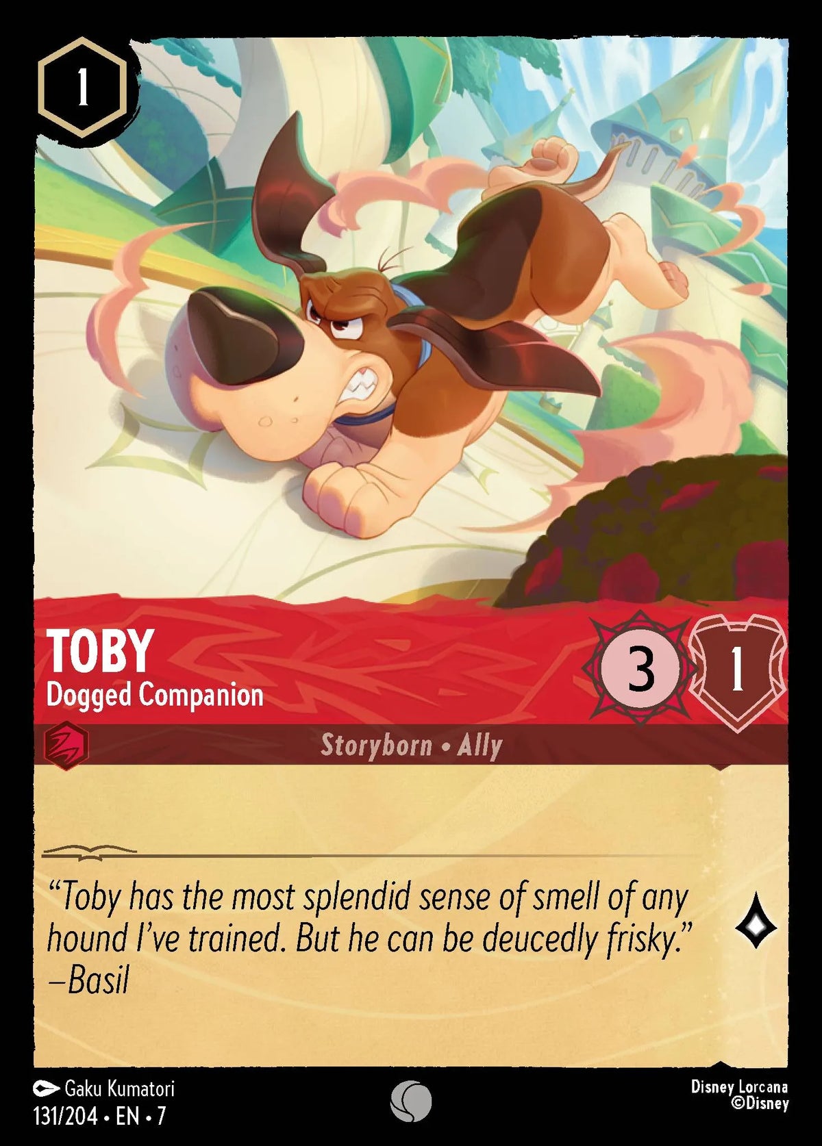 (131/204) Lorcana Archazia's Island Single: Toby - Dogged Companion  Common