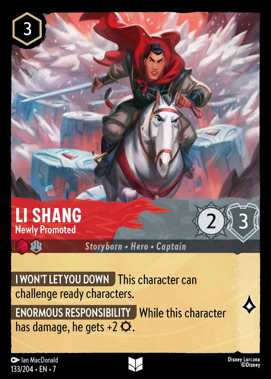 (133/204) Lorcana Archazia's Island Single: Li Shang - Newly Promoted  Uncommon