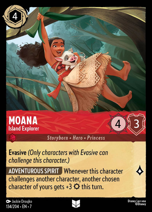 (134/204) Lorcana Archazia's Island Single: Moana - Island Explorer Holo Uncommon
