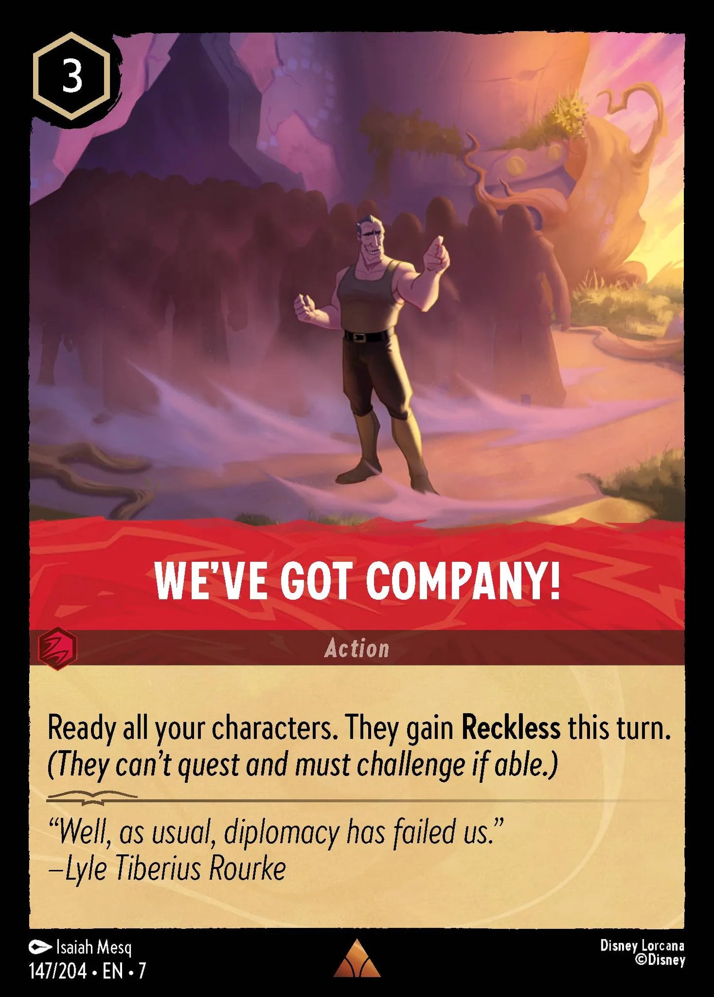 (147/204) Lorcana Archazia's Island Single: We've Got Company!  Rare