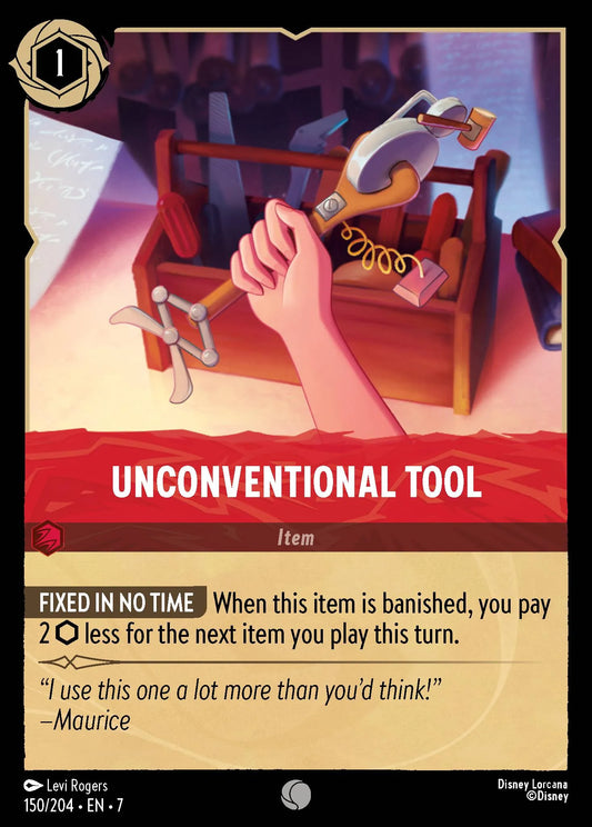 (150/204) Lorcana Archazia's Island Single: Unconventional Tool Holo Common