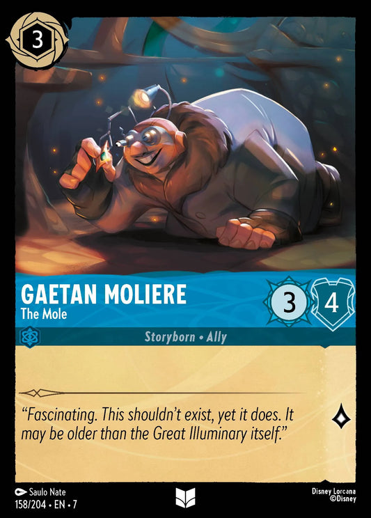 (158/204) Lorcana Archazia's Island Single: Gaetan Moliere - The Mole Holo Uncommon