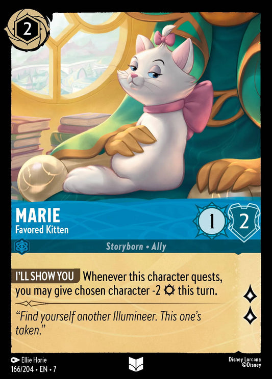(166/204) Lorcana Archazia's Island Single: Marie - Favored Kitten Holo Uncommon