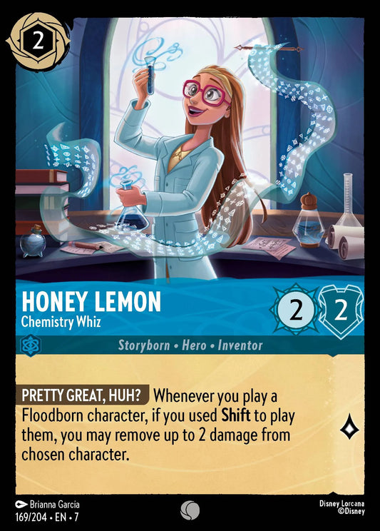 (169/204) Lorcana Archazia's Island Single: Honey Lemon - Chemistry Whiz Holo Common