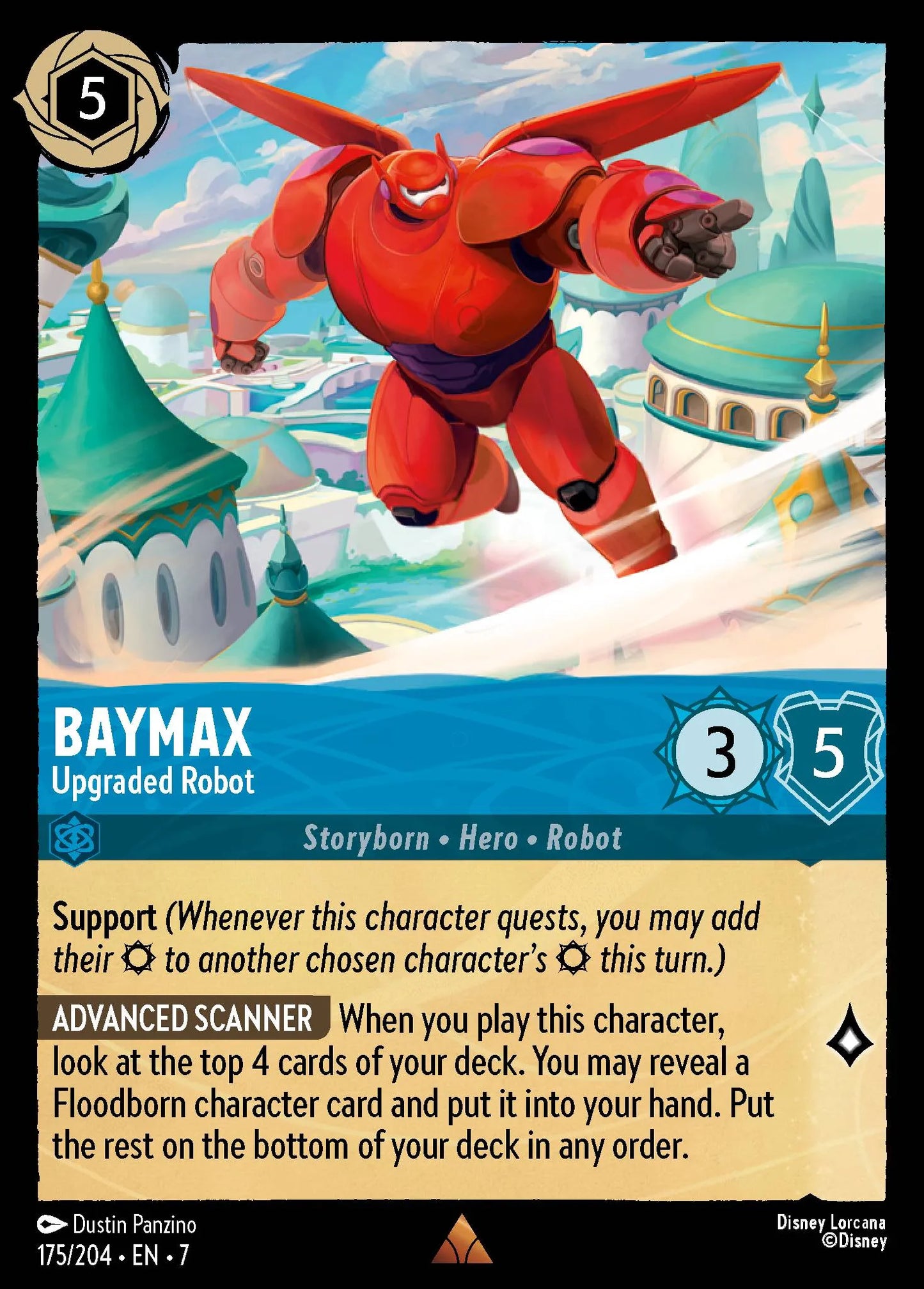 (175/204) Lorcana Archazia's Island Single: Baymax - Upgraded Robot  Rare