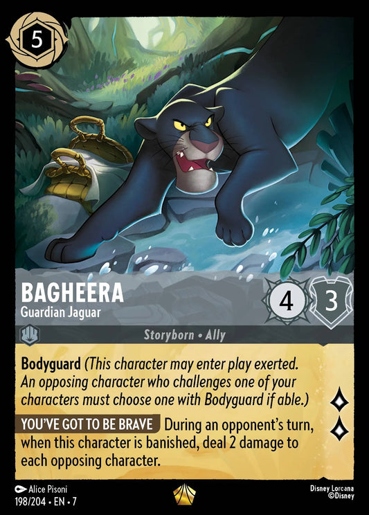 (198/204) Lorcana Archazia's Island Single: Bagheera - Guardian Jaguar  Legendary