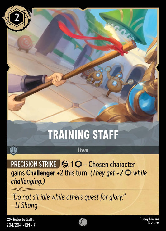 (204/204) Lorcana Archazia's Island Single: Training Staff Holo Common