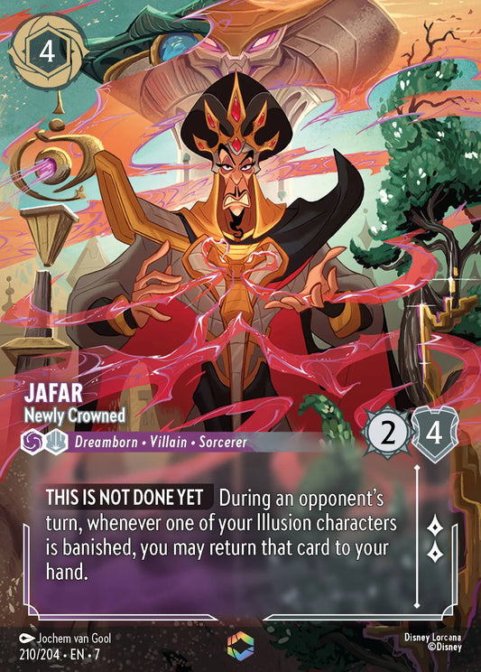 (210/204) Lorcana Archazia's Island Single: Jafar - Newly Crowned (V.2) Holo Enchanted