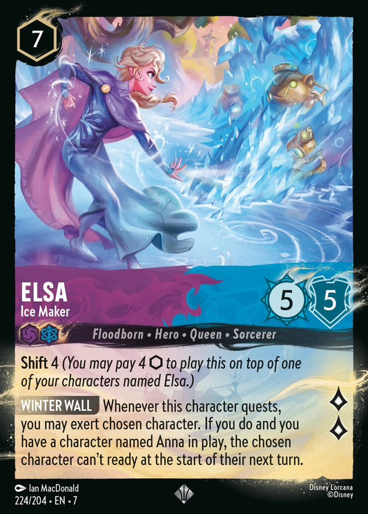 (224/204) Lorcana Archazia's Island Single: Elsa - Ice Maker (V.2)  Super Rare