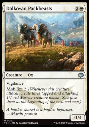 (007) Magic The Gathering Tarkir: Dragonstorm Single: Dalkovan Packbeasts  Uncommon