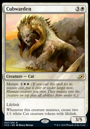 (007) Magic The Gathering Ikoria: Lair of Behemoths: Promos Single: Cubwarden (V.2) Holo Rare