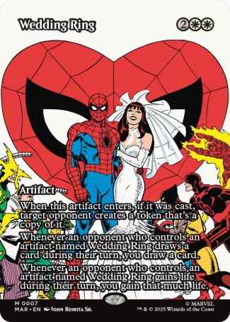 (007) Magic The Gathering Magic: The Gathering | Marvel's Spider-Man: Source Material Cards Single: Wedding Ring  Mythic