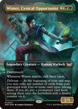 (007) Magic The Gathering Commander: Duskmourn: House of Horror Single: Winter, Cynical Opportunist  Mythic