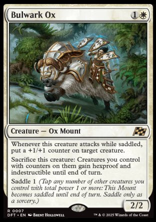 (007) Magic The Gathering Aetherdrift Single: Bulwark Ox Holo Rare