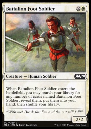 (007/280) Magic The Gathering Core 2020 Single: Battalion Foot Soldier  Common