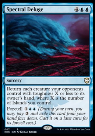 (007) Magic The Gathering Commander: Kaldheim Single: Spectral Deluge  Rare