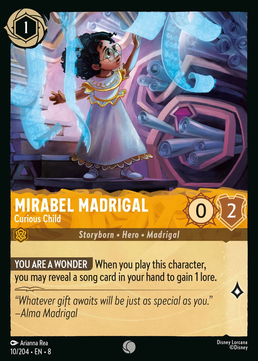 (010/204) Lorcana Reign of Jafar Single: Mirabel Madrigal - Curious Child  Common