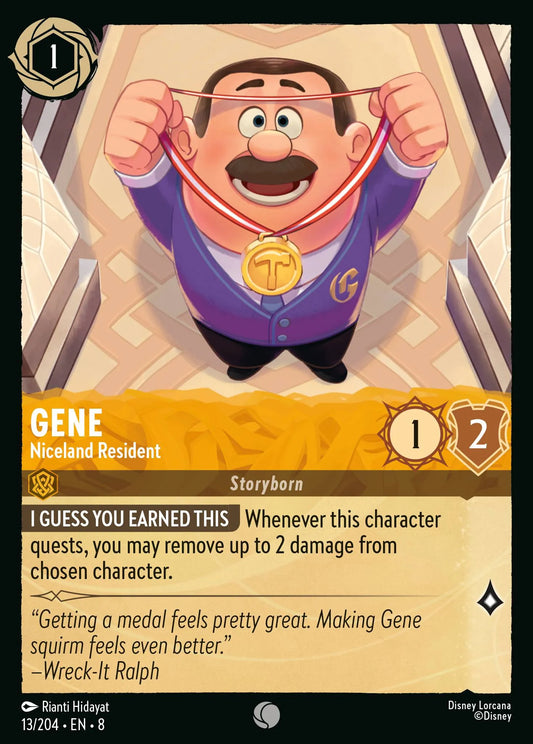 (013/204) Lorcana Reign of Jafar Single: Gene - Niceland Resident  Common