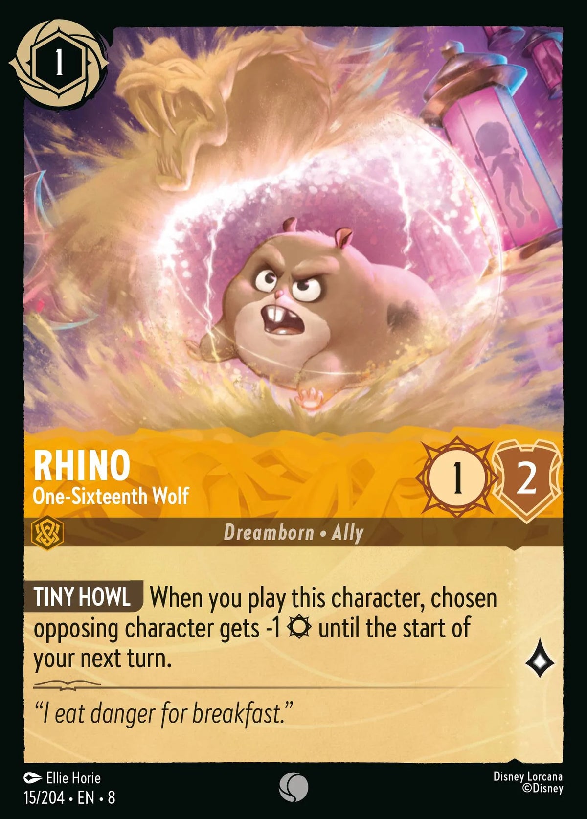 (015/204) Lorcana Reign of Jafar Single: Rhino - One-Sixteenth Wolf  Common