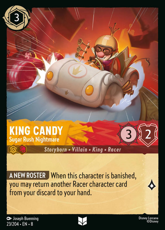 (023/204) Lorcana Reign of Jafar Single: King Candy - Sugar Rush Nightmare Holo Uncommon