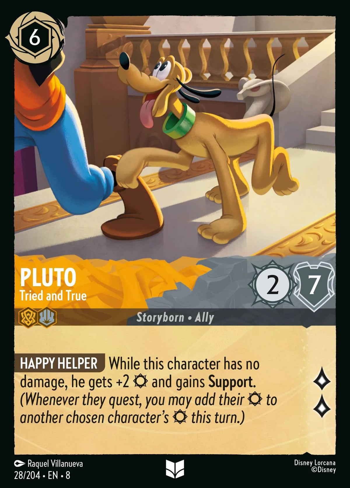 (028/204) Lorcana Reign of Jafar Single: Pluto - Tried and True  Uncommon