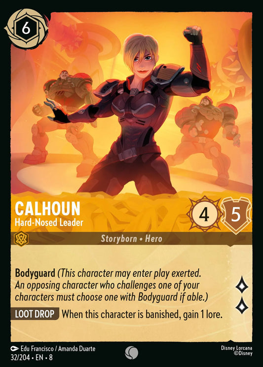 (032/204) Lorcana Reign of Jafar Single: Calhoun - Hard-Nosed Leader  Common
