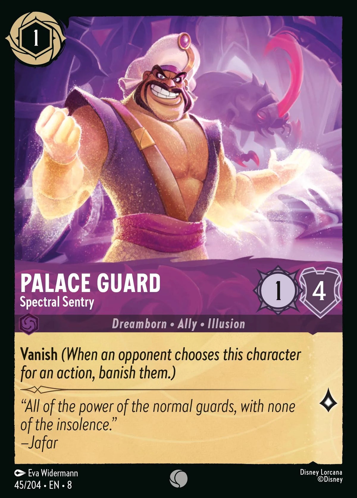 (045/204) Lorcana Reign of Jafar Single: Palace Guard - Spectral Sentry Holo Common