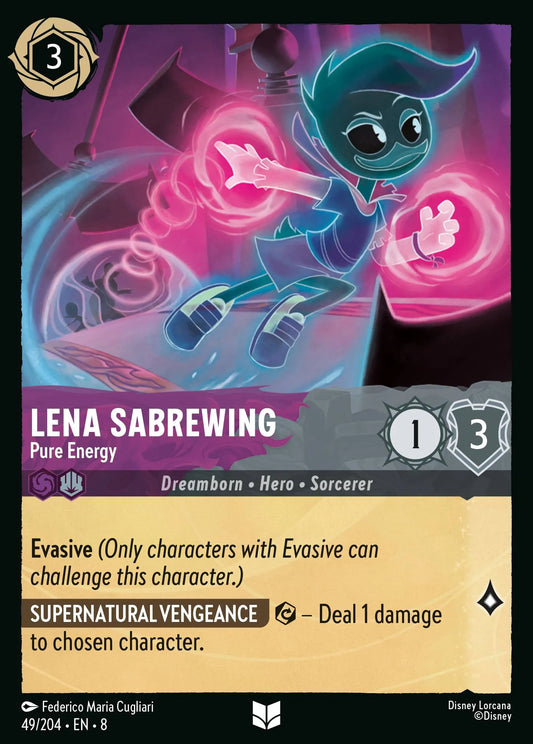 (049/204) Lorcana Reign of Jafar Single: Lena Sabrewing - Pure Energy Holo Uncommon