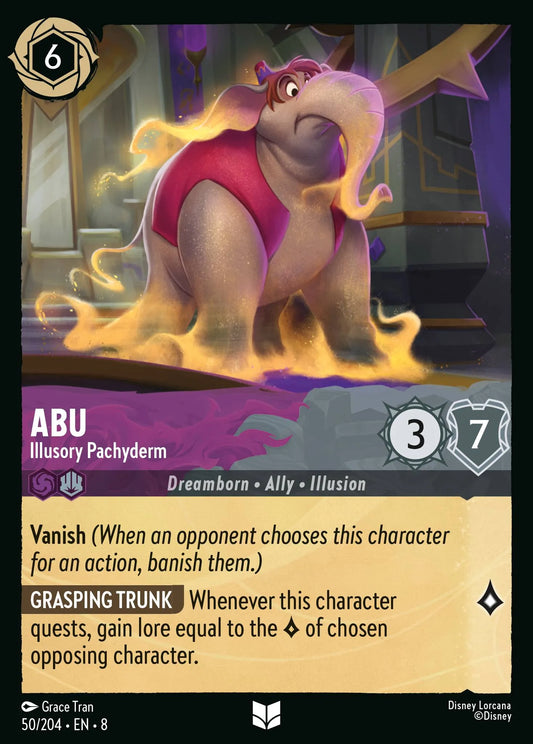 (050/204) Lorcana Reign of Jafar Single: Abu - Illusory Pachyderm  Uncommon