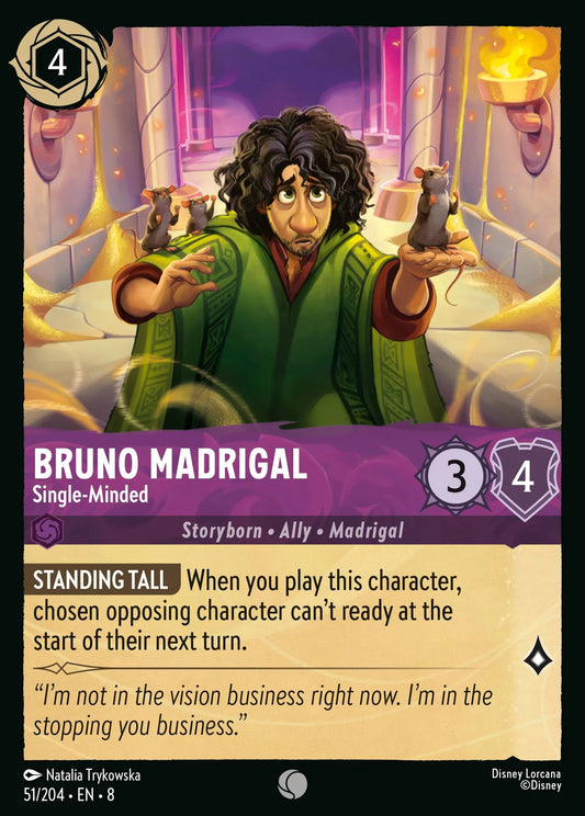 (051/204) Lorcana Reign of Jafar Single: Bruno Madrigal - Single-Minded Holo Common