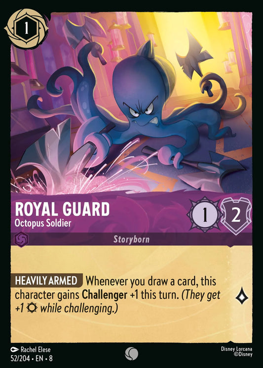 (052/204) Lorcana Reign of Jafar Single: Royal Guard - Octopus Soldier  Common