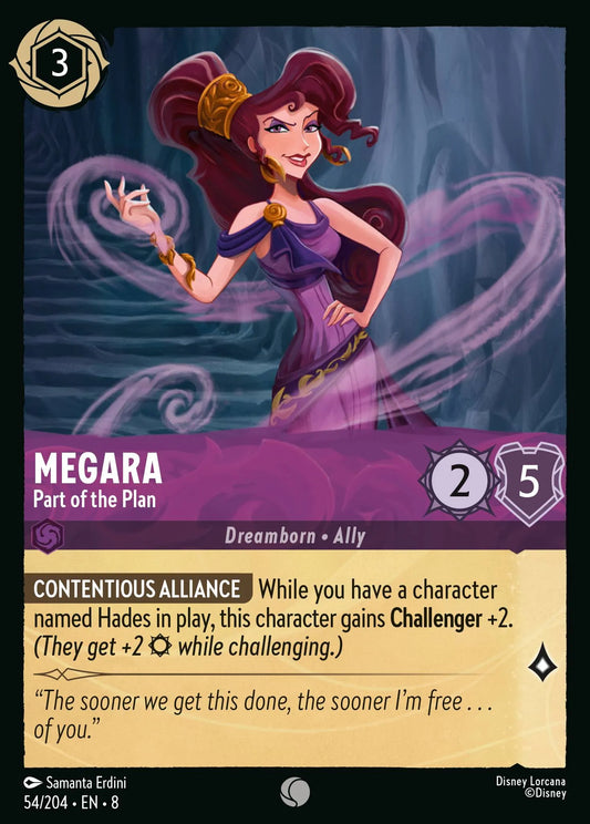 (054/204) Lorcana Reign of Jafar Single: Megara - Part of the Plan  Common