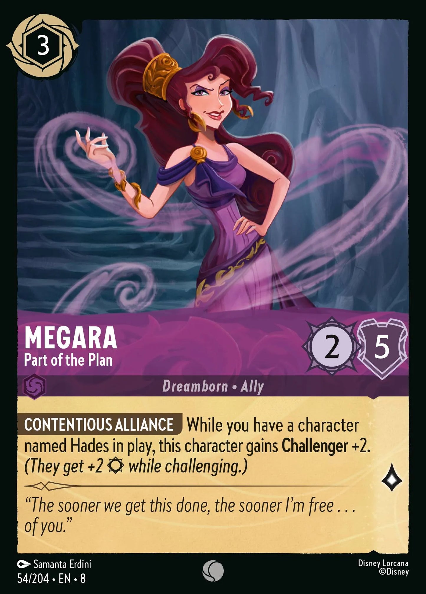 (054/204) Lorcana Reign of Jafar Single: Megara - Part of the Plan Holo Common