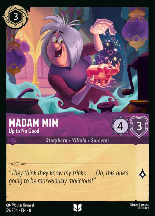 (059/204) Lorcana Reign of Jafar Single: Madam Mim - Up to No Good  Uncommon