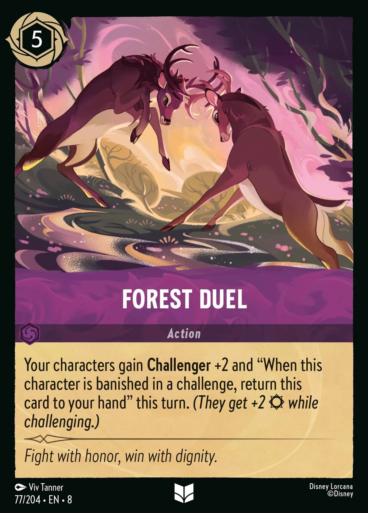 (077/204) Lorcana Reign of Jafar Single: Forest Duel  Uncommon