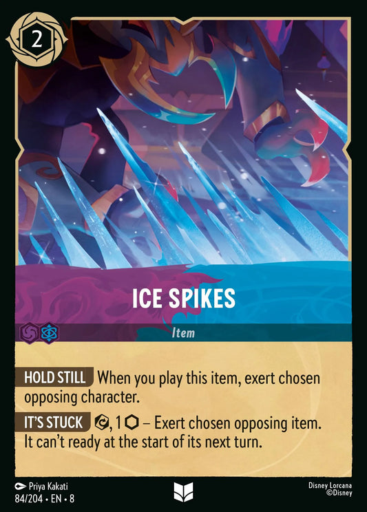 (084/204) Lorcana Reign of Jafar Single: Ice Spikes Holo Uncommon