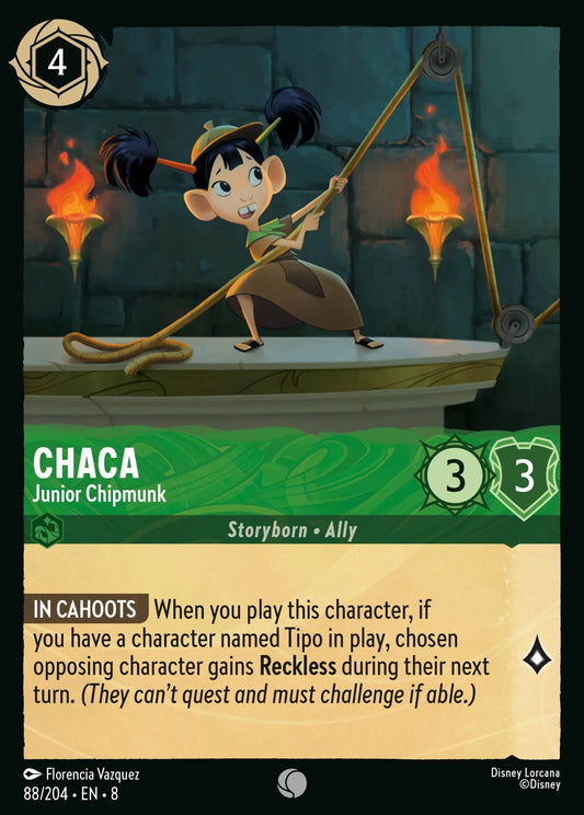 (088/204) Lorcana Reign of Jafar Single: Chaca - Junior Chipmunk  Common