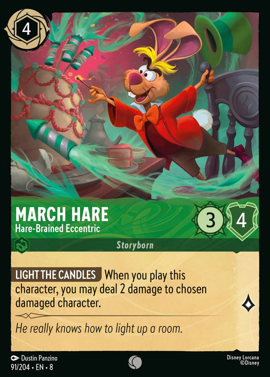 (091/204) Lorcana Reign of Jafar Single: March Hare - Hare-Brained Eccentric Holo Common