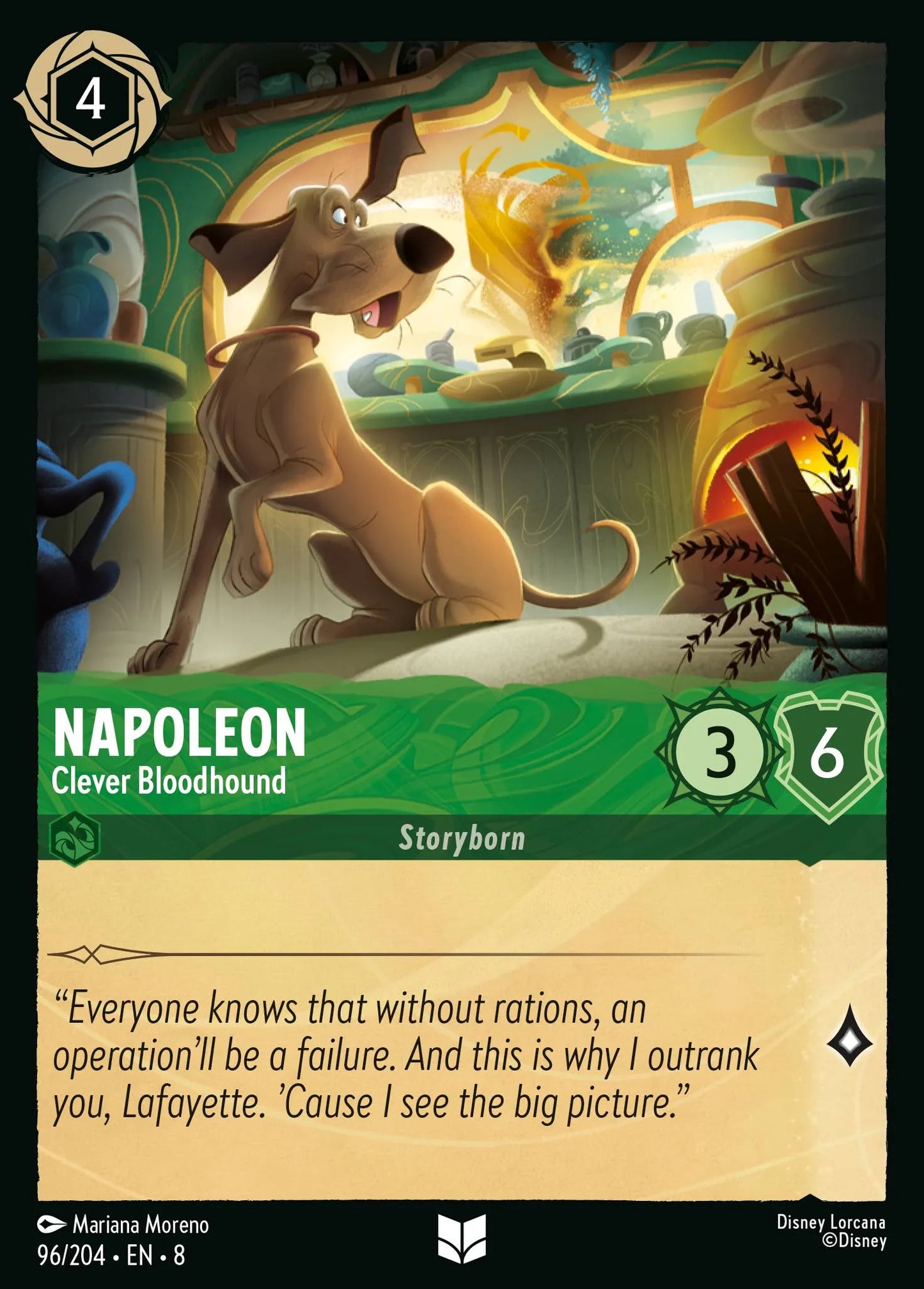 (096/204) Lorcana Reign of Jafar Single: Napoleon - Clever Bloodhound  Uncommon