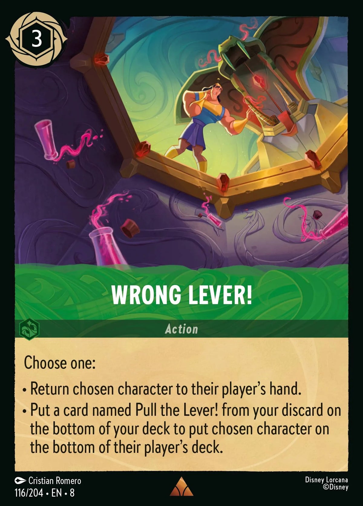(116/204) Lorcana Reign of Jafar Single: Wrong Lever! (V.1)  Rare