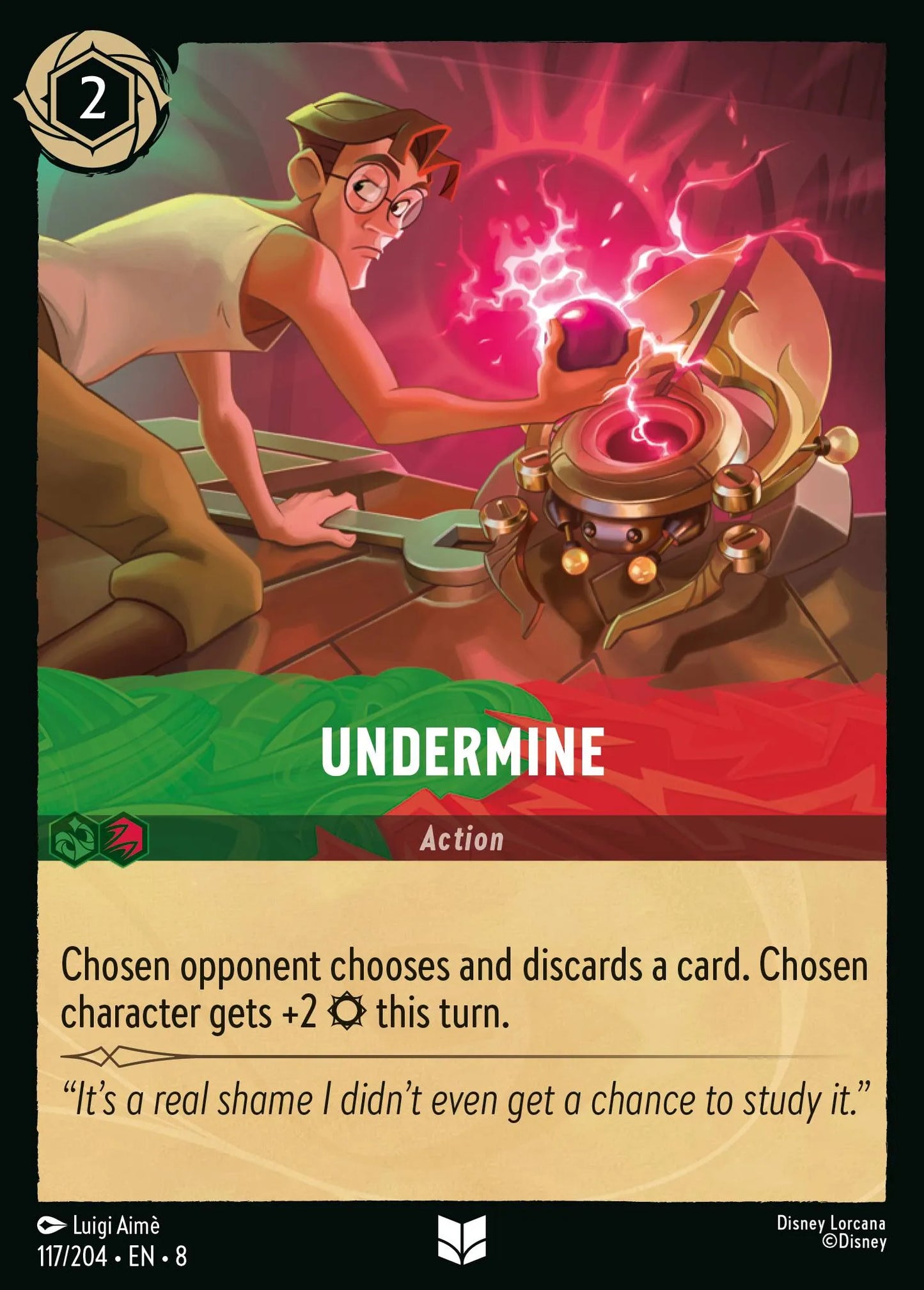 (117/204) Lorcana Reign of Jafar Single: Undermine  Uncommon