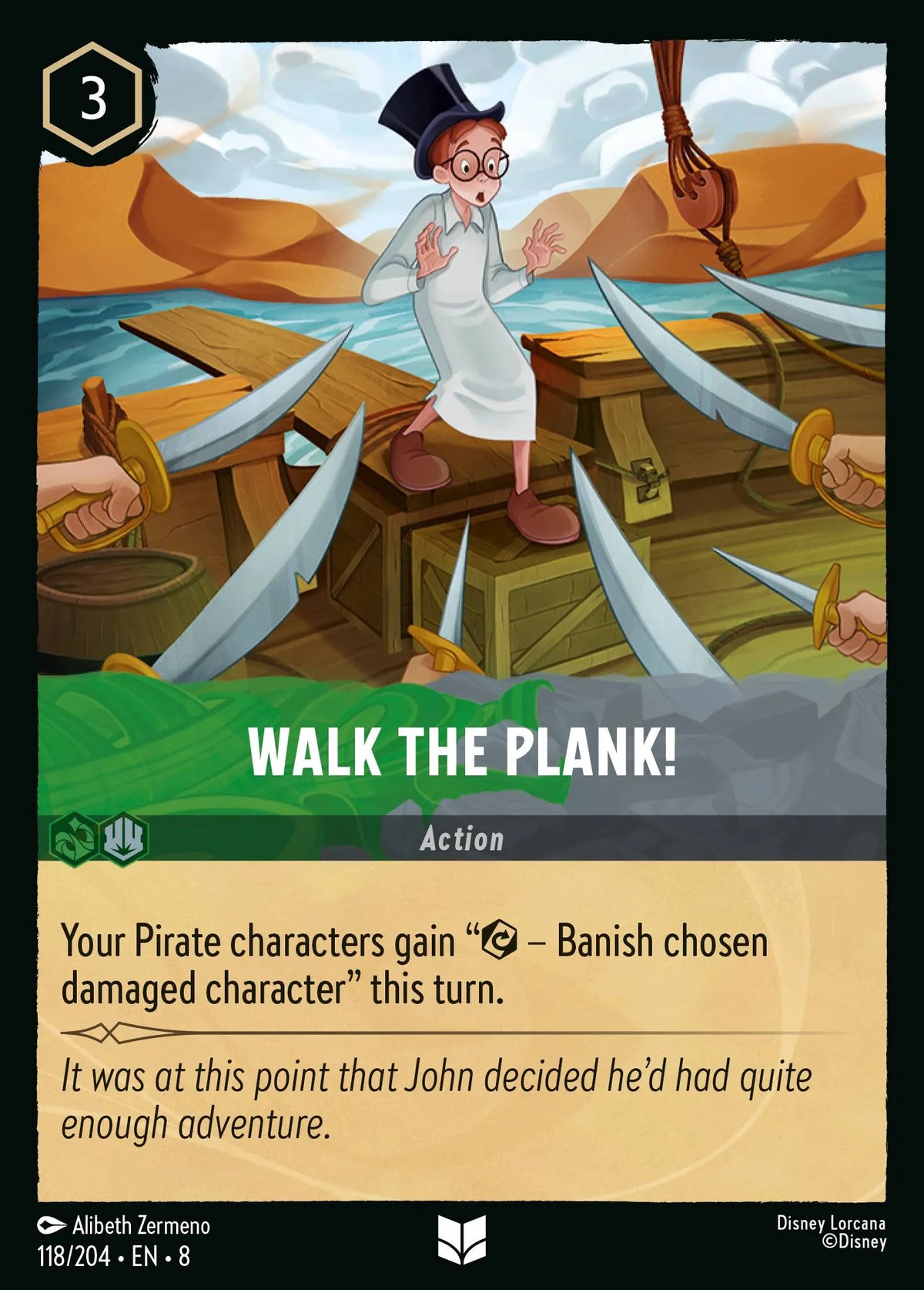 (118/204) Lorcana Reign of Jafar Single: Walk the Plank!  Uncommon