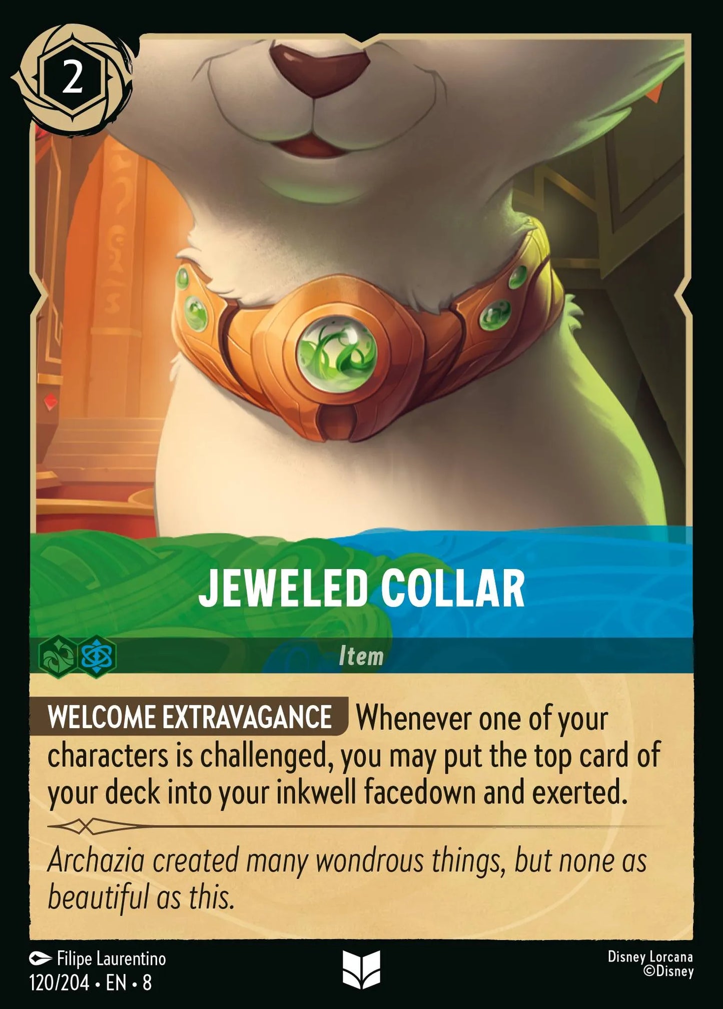(120/204) Lorcana Reign of Jafar Single: Jeweled Collar Holo Uncommon