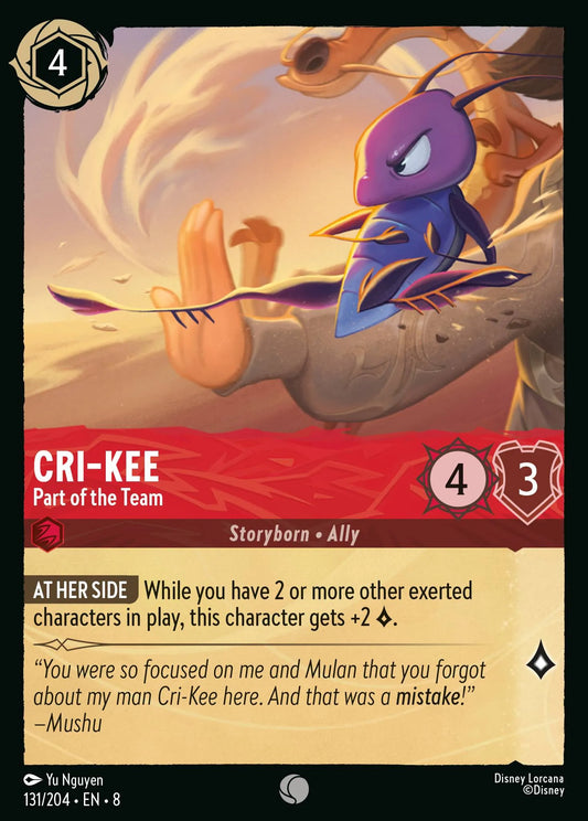(131/204) Lorcana Reign of Jafar Single: Cri-Kee - Part of the Team  Common