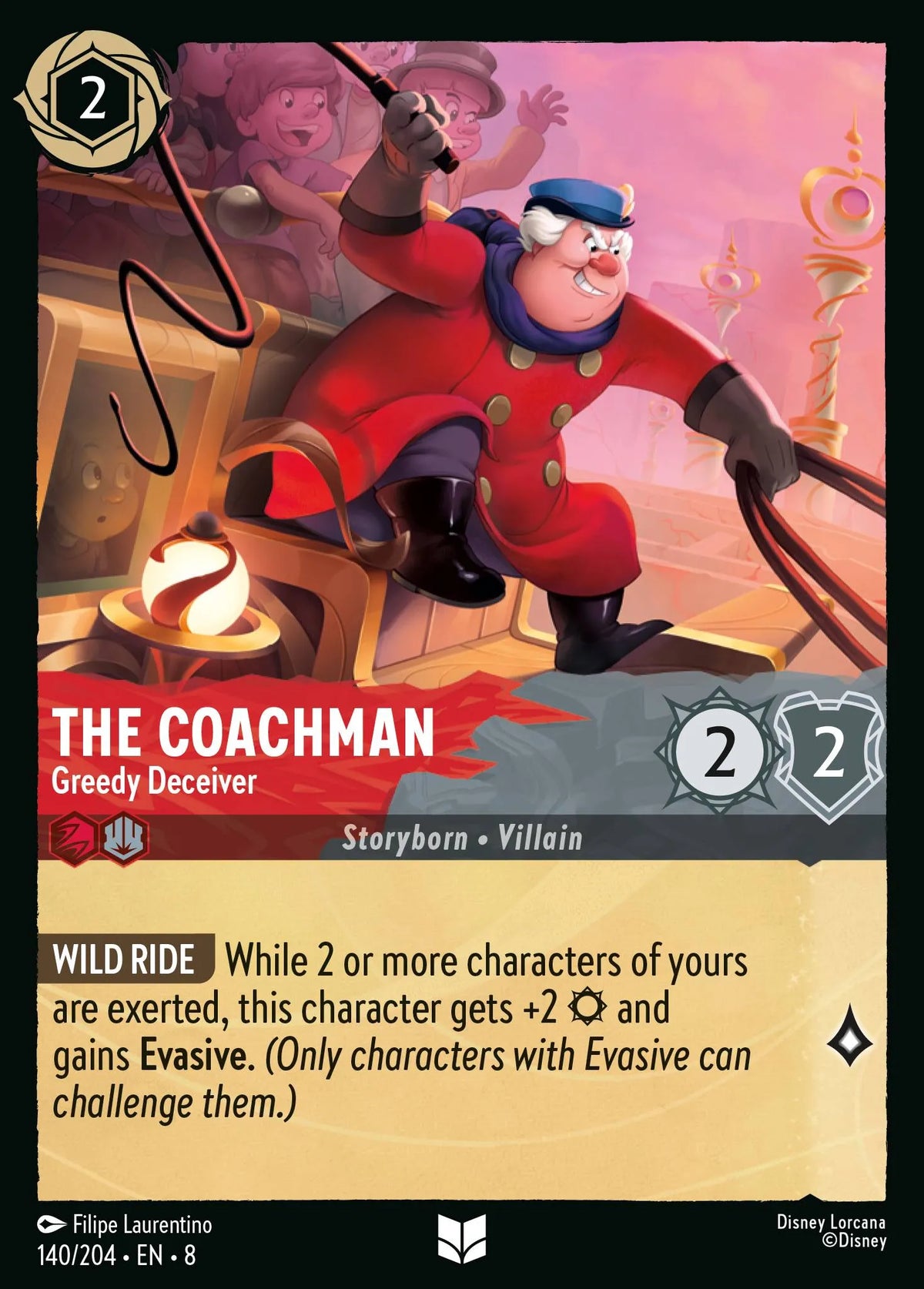 (140/204) Lorcana Reign of Jafar Single: The Coachman - Greedy Deceiver  Uncommon